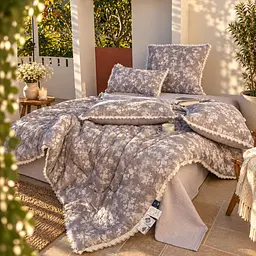 Постельное белье полуторное с демисезонным одеялом из муслина Colorful Home Print 8 22111 150х210 см