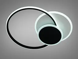Люстра стельова смарт LED Diasha 2456WH+BK, 55W, 42 см, IP20, метал/акрил, сучасний стиль - мініатюра 2