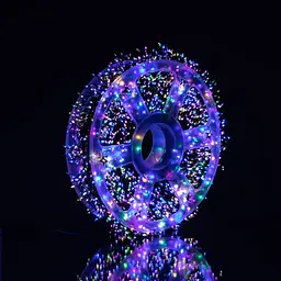Світлодіодна гірлянда-нитка Роса Хвойна лапа мережева кімнатна 50 м 1000 LED діодів внутрішня для ялинки та кімнат від мережі нитка зелена колір світла Мультиколір - мініатюра 5