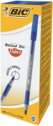 Ручка кулькова "BIC" Round Stic Exact /918543/ /879/ синя (20 штук упаковка) - мініатюра 2