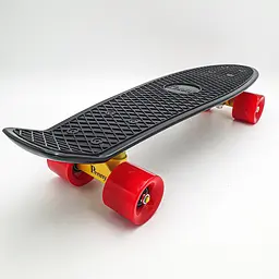 Пенні борд скейт 55х15см до 80кг ABEC 7 червоні матові колеса скейтборд Penny Board Pastel Series чорний