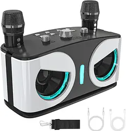 Караоке-система Hoiicco з Bluetooth колонкою, LED підсвіткою та 2 мікрофонами