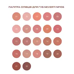 Олівець для губ контурний Neverti LipTrace Liner (NP106), 017 Холодний коричневий - мініатюра 3