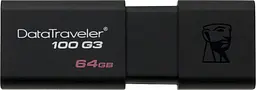 USB Flash Kingston DataTraveler 100 G3 USB 3.0 64Gb 2pcs Black - мініатюра 3