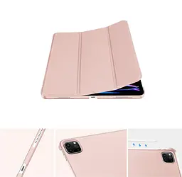 Чохол-книжка BeCover Tri Fold Hard для Apple iPad Pro 12.9 2020/2021/2022 Рожевий (711721) - мініатюра 2