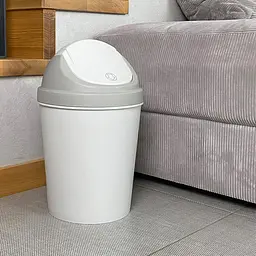 Відро для сміття MBM My Home з кришкою 9 л сіре (BIN-10 9L GRAY) - мініатюра 8