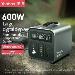 Портативна зарядна електростанція Yoobao EN600S 600Wh - мініатюра 4