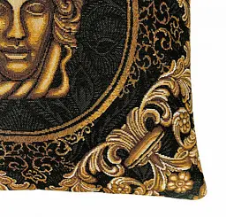 Подушка декоративна Прованс Arte di lusso-1, 45х45 см чорний із золотим (25627) - мініатюра 2