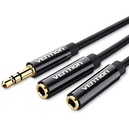 Кабель мультимедійний 3.5mm M to 2x3.5mm F 0.3m Vention (BBSBY)