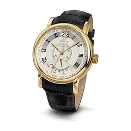 Наручний годинник Seculus 4506.3.7003 white, pvd-y, black leather