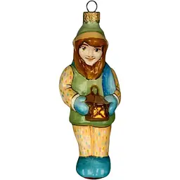 Ялинкова прикраса Різдвяні історії Ельф з ліхтарем скло (4820001045123)