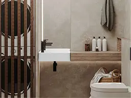 Умивальник Miraggio MARRAKESH 380 R (8814254) Miramarble, Глянцевий, Підвісний/накладний, білий - мініатюра 5