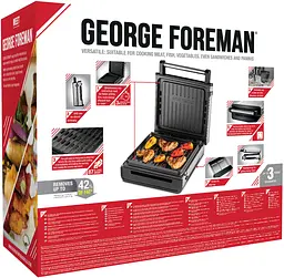 Гриль George Foreman 28000-56 Smokeless Grill 1575 Вт антипригарне покриття білий/сталь (28000-56)