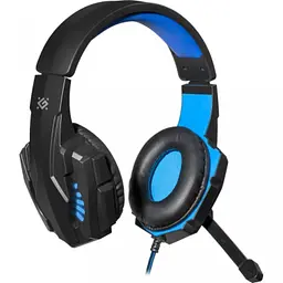 Ігрові навушники Defender Warhead G-390 LED (Black-blue) - мініатюра 5