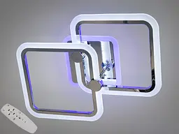 Стельовий світильник LED Diasha A8208/2HR, 50W, 3200K-6500K, хром, сучасний стиль, з пультом, диммер, акрилова підсвітка