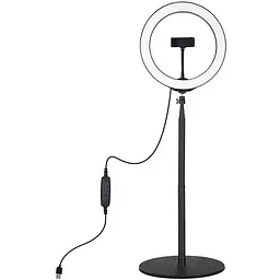 Кільцева USB LED лампа Puluz PKT3039 10.2+ настільне кріплення 140 см