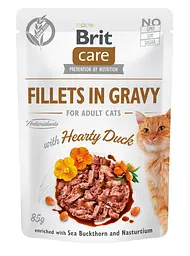 Вологий корм для котів Brit Care Cat pouch 85g (філе качки в соусі)