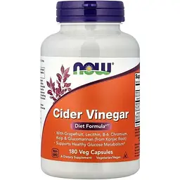 Амінокислота Cider Vinegar, 180 капсул NOW vit0003849 - мініатюра 2