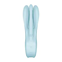 Кліторальний вібратор Satisfyer Threesome 1 Light Blue з трьома гнучкими пальчиками - мініатюра 6