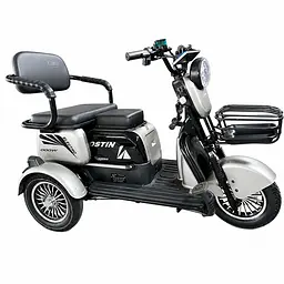 Електричний Трицикл Corso Ostin (1000W, 72V, 23Ah) + 1 Ящик Акумулятор, Гідравличні гальма Електробайк Скутер Сірий