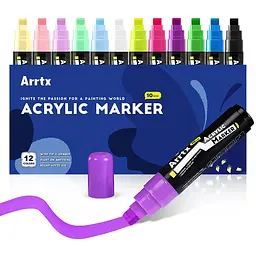 Акрилові маркери Arrtx AACM-0510-12A, 12 кольорів