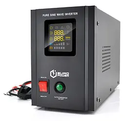 UPS ДБЖ з правильною синусоїдою Europower PSW-EPBTW12 800VA, 480W, АКБ 12В, заряд 5/10А - мініатюра 1