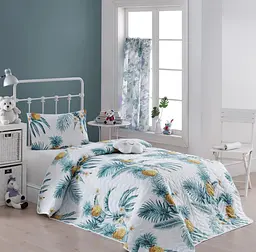 Покривало Eponj Home стьобане з наволочкою - CustomAnanas beyaz білий 160*220
