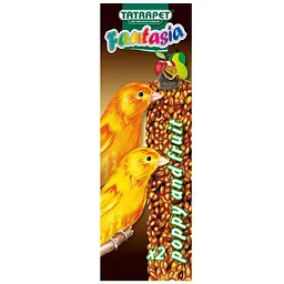 Колосок Fantasia для канарок, мак/фрукти, 90 г, 18–19 см, 2 шт