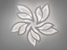 Люстра стельова LED Diasha 2455/5WH, 80W, 3200K-6500K, білий метал, сучасний стиль, з пультом, диммером, підсвіткою - мініатюра 3
