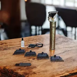 Машинка тример для стрижки волосся й бороди Vintage T9 4 насадки (1.5, 2, 3, 4 мм) - мініатюра 2