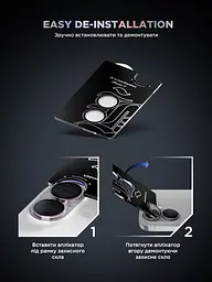 Захисне скло для камери Apple iPhone 17, Supreme BI, фіолетовий колір, з рамкою, глянцеве скло для захисту лінз, протиударне, прозоре, з клейовим шаром по контуру, не впливає на якість фото, ArmorStandart (ARM86446) - мініатюра 11