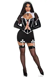 Костюм черниці Leg Avenue Holy Hottie Dress S - мініатюра 4