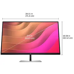 TFT 31.5` HP E32K G5, 4K UHD, IPS, HDMI, DP, USB-C, RJ-45, HAS, колонки, чорний - мініатюра 5