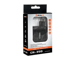 Мережевий зарядний пристрій REAL-EL CH-350 QC3.0 (2USB, 3A) Чорний - мініатюра 5