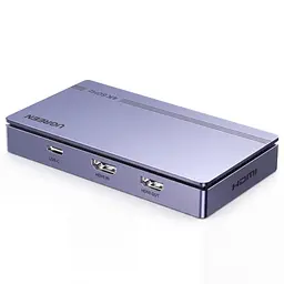 Карта захоплення відео UGREEN UG503 HDMI-вхід і наскрізний HDMI-вихід 4K 60 Гц до ПК через USB-C USB 3.2 Gen 1 5 Гбіт/с потрібні сумісні порт і кабель запис 4K 60 Гц 2K 144 Гц 1080p 120 Гц мікрофонний вхід і вихід навушників 3,5 мм Windows macOS Linux Android OBS Studio PotPlayer без драйверів RGB24 без стиснення у 1080p 60 Гц силіконова основа у комплекті USB-C ↔ USB-C з адаптером USB-A 0,5 м та HDMI ↔ HDMI 1,5 м лавандово-фіолетова (95419)