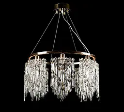 Розкішна кришталева люстра Splendid Ray L93195/600/8 (SGD) E14 на 8 ламп до 20 м2 золота