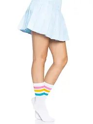 Шкарпетки жіночі в смужку Leg Avenue Pride crew socks Pansexual, 37–43 розмір - мініатюра 5