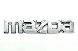 Емблема напис Mazda Хром 143х27 мм Пластик на скотчі (Завод)