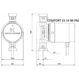 Циркуляційний насос Grundfos Comfort 15-14 BX PM (97916772) - мініатюра 4
