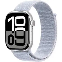 Смарт-годинник Apple Watch Series 10 GPS 46mm Silver Aluminum Case w. Blue Cloud Sport Loop (MWWN3)