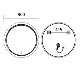 Дзеркало Mixxus Premium Wave MC04-90 MP6637 - мініатюра 10