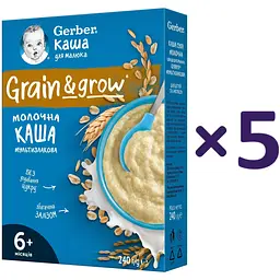 Молочна каша Gerber Мультизлакова 1.2 кг (5 шт. х 240 г) - мініатюра 2