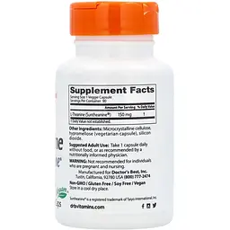 L-теанін Doctor's Best L-Theanine with Suntheanine 150 мг 90 вегетаріанських капсул - мініатюра 2