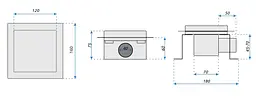 Трап для душу Rea Line 12x12 nickiel brushed REA-G6204 - мініатюра 5