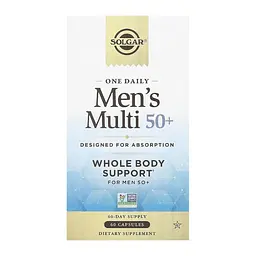 Вітаміни та мінерали One Daily Men's Multi 50+, 60 капсул Solgar vit0004490 - мініатюра 1
