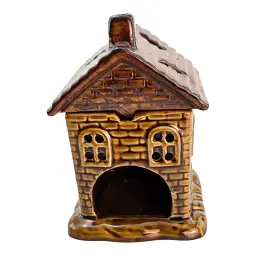 Аромалампа керамічна "Будиночок" коричнева (12,8 × 10 × 11 см) - мініатюра 5