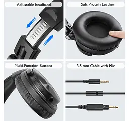 Бездротові навушники Oneodio Studio Wireless Pro C black - мініатюра 7