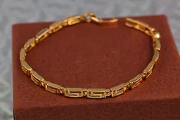 Браслет Xuping Jewelry Гера з грецьким візерунком 19 см 4 мм золотистий