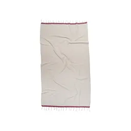 Рушник Barine Pestemal - Basak 95x165 Beige-Marsala бежевий-марсала