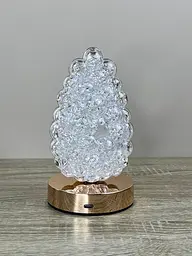 Декоративна LED-лампа Pine Cone PC-8213 акумуляторна настільна з кришталевим ефектом і сенсорним керуванням 3 режими - мініатюра 4